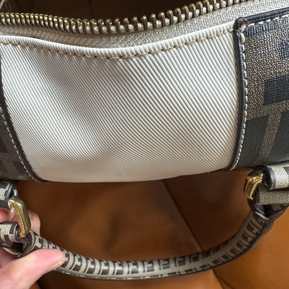 Fendi White and Brown Satchel - Picture 8 of 16